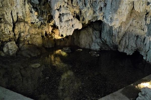 The cave with its little pool