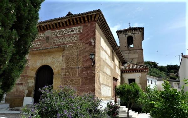 The church Saleres, Lecrín Valley villages Granada